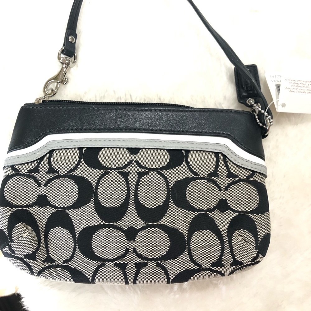 Coach sv black white black purse